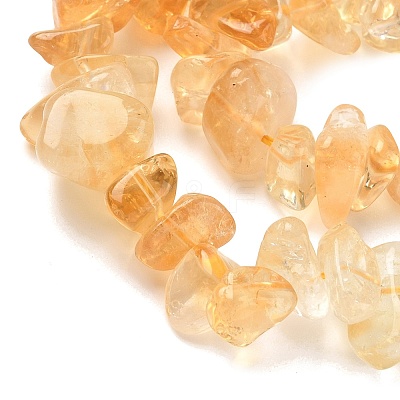 Natural Citrine(Heated) Beads Strands G-K400-A01-8x10-1