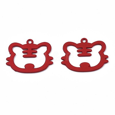Spray Painted Alloy Pendants ENAM-N055-059-A01-1
