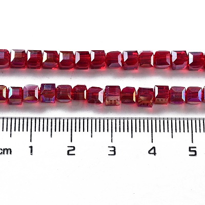 Electroplate Glass Beads Strands LS-EGLA-R030-4x4mm-04-1
