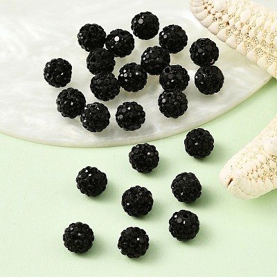 Polymer Clay Rhinestone Beads RB-H284-6MM-Half-280-1