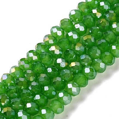 Baking Electroplate Glass Beads Strands DGLA-A039-J10mm-B11-1