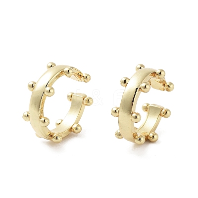 Rack Plating Brass Cuff Ring EJEW-C081-17G-1