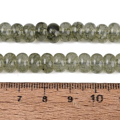 Imitation Jade Crackle Glass Beads Strands GLAA-Q108-05A-A04-1