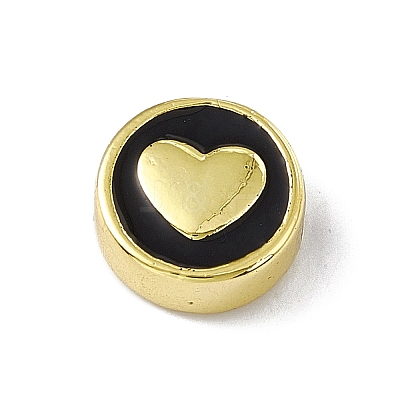 Brass Enamel Beads KK-F814-06G-02-1