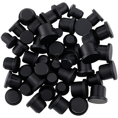 50Pcs 5 Styles Silicone Hole Plugs AJEW-GF0011-62B-1