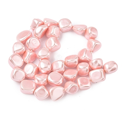 Electroplated Shell Pearl Beads Strands BSHE-D301-02B-1