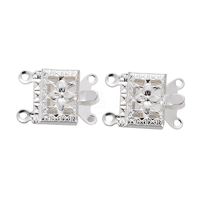 304 Stainless Steel Box Clasps STAS-P249-05S-1