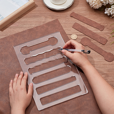Transparent Acrylic Templates DIY-WH0580-20-1