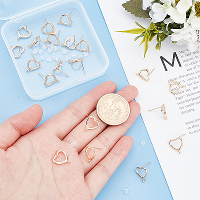 Brass Stud Earring Findings FIND-BC0003-69-1