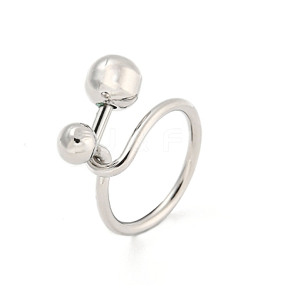 Round Brass Finger Rings RJEW-G309-45P-1