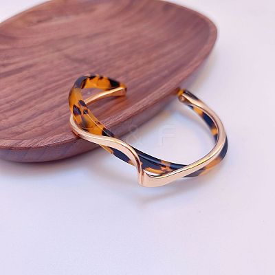 Wave Acrylic & CCB Plastic Cuff Bangles for Women FS-WGC603E-06-1
