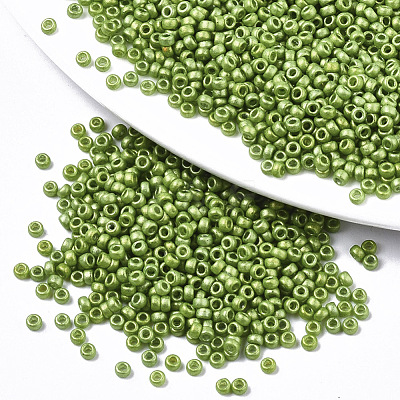 Frosted Opaque Glass Seed Beads X-SEED-S042-06A-02-1