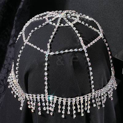 Alloy Rhinestone Mesh Headbands OHAR-WH20005-32P-1