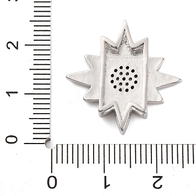Brass Micro Pave Cubic Zirconia Slide Charms LS-KK-A232-01B-1