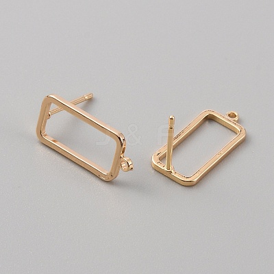 Brass Stud Earring Finding KK-WH0062-42G-1