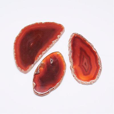 Natural Agate Slices Big Pendants G-E022-12-1