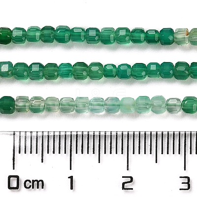 Natural Dyed & Heated Green Onyx Agate Beads Strands G-Q002-C02-01-1