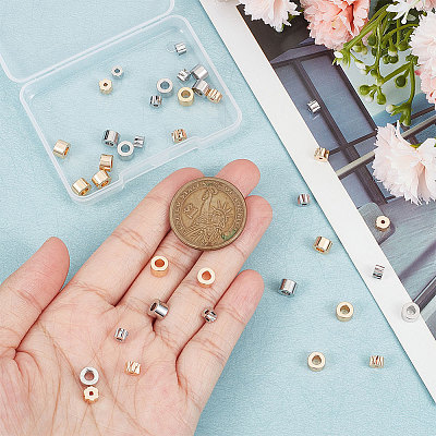 40Pcs 4 Style Brass Beads KK-CN0002-46-1