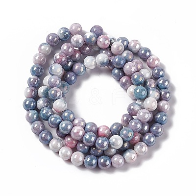 Electroplated Glass Beads Strands X-GLAA-C023-01D-1