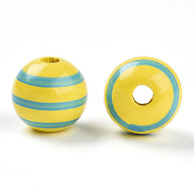 Easter Theme Printed Wood Beads WOOD-T032-22N-1