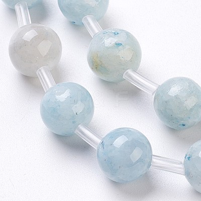 Natural Dyed Marble Beads Strands G-I203-A-8mm-1-1