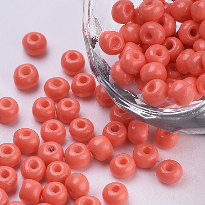 Baking Paint 6/0 Glass Seed Beads SEED-Q025-4mm-M10-1