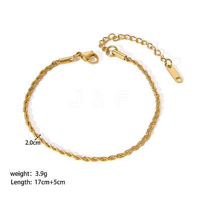 Stylish 304 Stainless Steel Rolo Chain Bracelets for Women LS-XR9988-3-1