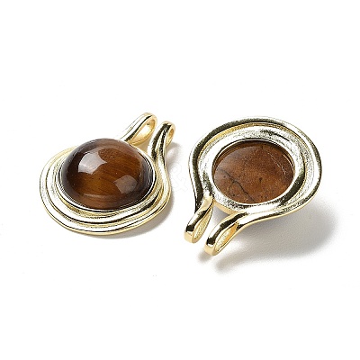Natural Tiger Eye Pendants G-M405-06G-04-1