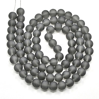 Baking Paint Transparent Glass Bead Strands GLAA-S031-4mm-12-1
