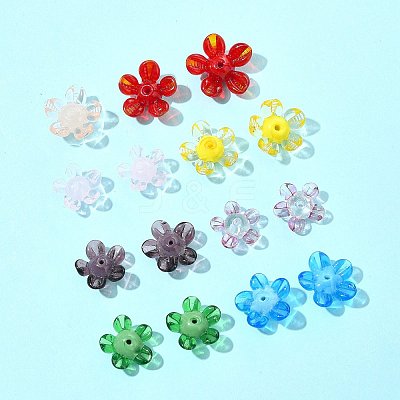 16Pcs 8 Colors Handmade Lampwork Beads LAMP-FS0001-26-1