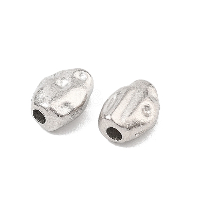 Hammered 304 Stainless Steel Beads STAS-B127-01P-05-1