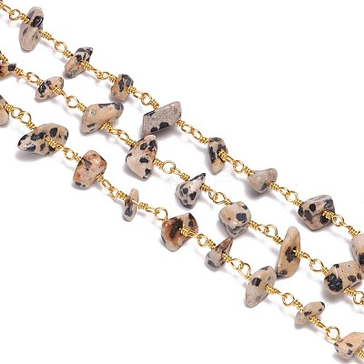 Handmade Natural Dalmatian Jasper Beaded Chains CHC-F007-13-1