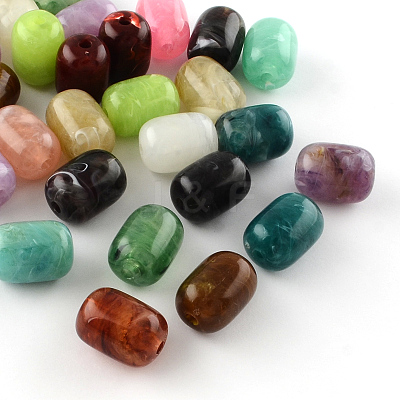 Column Imitation Gemstone Acrylic Beads OACR-R025-M-1