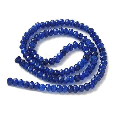 Dyed Natural Malaysia Jade Rondelle Beads Strands G-E316-2x4mm-68-1