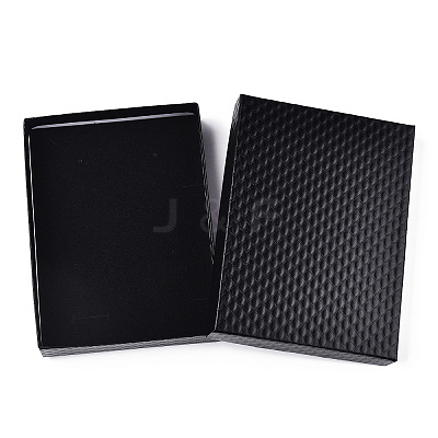 Rhombus Textured Cardboard Jewelry Boxes LS-CBOX-T006-01A-1