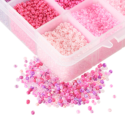 480g 24 Colors Glass Round Seed Beads SEED-CJ0001-12-1