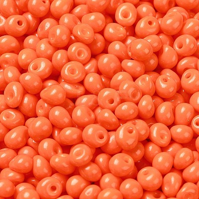 6/0 Opaque Baking Paint Glass Seed Beads SEED-M012-02A-05-1
