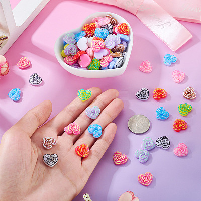 Printed Opaque Resin Cabochons CRES-TA0001-72B-1