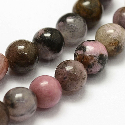 Natural Rhodonite Beads Strands X-G-F364-01-8mm-1