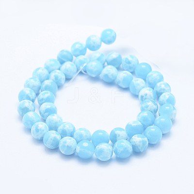 Synthetic Imperial Jasper Beads Strands G-F531-8mm-H05-1