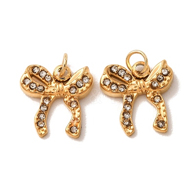 304 Stainless Steel Rhinestone Pendants RB-CBA350D-05G-B-1