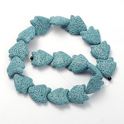 Natural Lava Rock Beads Strand G-D027A-M-1