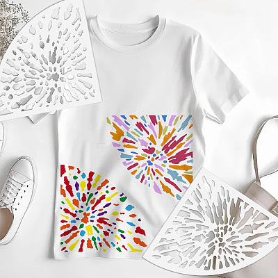 Acrylic Tie Dye Stencils Reusable Art Painting Template DIY-WH0429-005-1