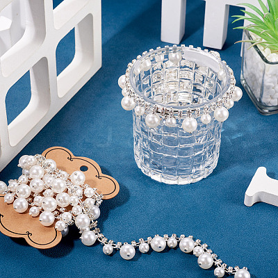 1Yard Round Crystal Glass Rhinestone Cup Chains DIY-PJ0001-43B-1
