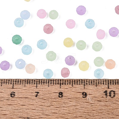 FGB Frosted Transparent Glass Seed Beads SEED-N013-04A-1