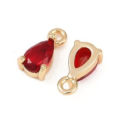 Brass Micro Pave Cubic Zirconia Pendants KK-K374-07G-02-1
