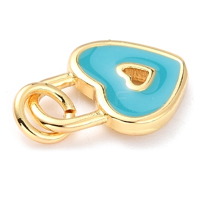 Brass Enamel Pendants KK-M218-11A-RS-1