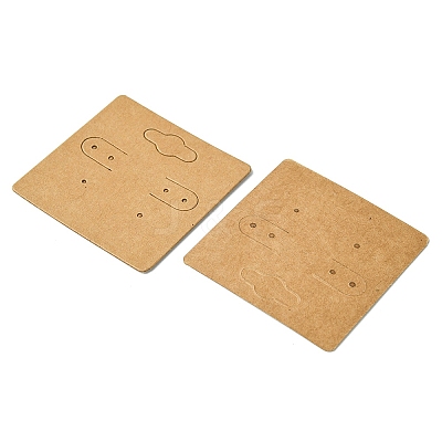 Kraft Paper Earring Display Cards with Hanging Hole EDIS-YW0001-04-1