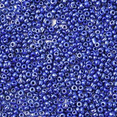 DIY Craft Beads 8/0 Opaque Colors Lustered Round Glass Seed Beads X-SEED-A012-3mm-128-1