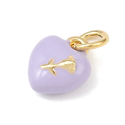 Brass Enamel Charms KK-P339-25G-04-1